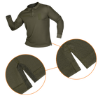 Поло футболка тактическая мужская с длинным рукавом для силовых структур CM Олива (7368), L (OPT-10501) - изображение 5