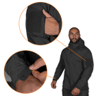 Куртка тактическая демисезонная мужская для силовых структур Stalker SoftShell Черная (7226), S (OPT-34521) - изображение 4