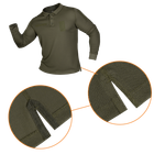 Поло футболка тактическая мужская с длинным рукавом для силовых структур CM Олива (7368), S (OPT-10501) - изображение 5