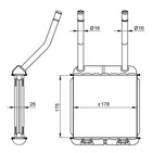 Радиатор печки NRF (58147)