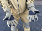 Зимові рукавички теплі Tactic тактичні рукавички софт шел утеплені, рукавички soft shell олива (м) - зображення 3