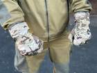 Зимние перчатки тёплые Tactic тактические перчатки софт шел утепленные, перчатки soft shell Multicam (M) - изображение 3