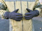 Зимові рукавички теплі Tactic тактичні рукавички софт шел утеплені, рукавички soft shell Black (M) - зображення 1