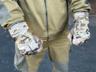 Зимние перчатки тёплые Tactic тактические перчатки софт шел утепленные, перчатки soft shell Multicam (XL) - изображение 4