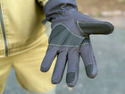 Зимові рукавички теплі Tactic тактичні рукавички софт шел утеплені, рукавички soft shell Black (L) - зображення 5