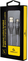 Kabel Cablexpert USB - Apple Lightning 1 m Szary (CC-USB2B-AMLM-1M-WB2) - obraz 2