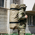 Військова сумка баул, Оксфорд армійський баул койот 100 л тактичний баул, тактичний баул-рюкзак - зображення 2