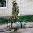 Военная сумка баул, баул армейский Оксфорд пиксель 100 л тактический баул, тактический баул-рюкзак - изображение 4