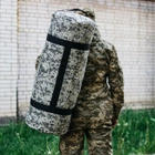 Військова сумка баул, баул армійський Оксфорд піксель 100 л тактичний баул, тактичний баул-рюкзак - зображення 6