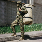 Військова сумка баул, Оксфорд армійський баул койот з клапаном 120 л тактичний баул, тактичний баул-рюкзак - зображення 6