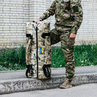 Військова сумка баул, армійський баул Оксфорд пісочний мультикам 120 л тактичний баул, тактичний баул-рюкзак - зображення 4