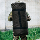 Армейская сумка баул, армейский баул Оксфорд хаки з клапаном, стропа стяжка, 120 л военный баул, тактический - изображение 3