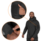Куртка тактическая демисезонная мужская для силовых структур Stalker SoftShell Черная (7226), XL TR_7226(XL) - изображение 4