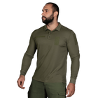 Поло футболка тактична чоловіча тактична з довгим рукавом для силових структур CM Оліва (7368), M TR_7368-M - зображення 2