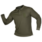 Поло футболка тактична тактична чоловіча з довгим рукавом для силових структур CM Оліва (7368), XXXL TR_7368-XXXL - зображення 1