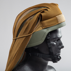 Накидка на голову или шлем маскировочная тактическая универсальная для силовых структур Хаки + Койот TR_Net-100HK-DG - изображение 6