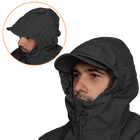 Куртка тактична демісезонна чоловіча для силових структур Stalker SoftShell Чорна (7226), S TR_7226(S) - зображення 5