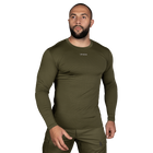 Лонгслів чоловічий тактичний еластичний футболка з довгим рукавом для силових структур Оліва Ukraine (7342), L TR_7342-L - зображення 2