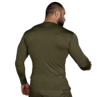 Лонгслів чоловічий тактичний еластичний футболка з довгим рукавом для силових структур Оліва Ukraine (7342), M TR_7342-M - зображення 3