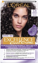 Farba do włosów L'Oreal Paris Excellence Cool Creme 3.11 Ultrapopielaty Ciemny Brąz 260 g (3600523940011) - obraz 1