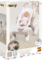 Коляска Smoby Baby Nurse Прогулянка з поворотними колесами Рожева пудра (251218) - зображення 4