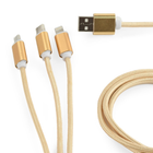 Кабель Cablexpert USB - Apple Lightning/MicroUSB/USB Type-C 1 м Gold (CC-USB2-AM31-1M-G) - зображення 3
