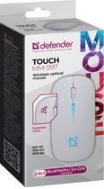 Mysz Defender Touch MM-997 Bezprzewodowy Biały (4745090821956) - obraz 7