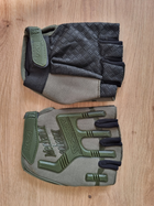 Тактичні рукавички без пальців Mechanix Mpact Олива L - зображення 7