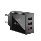 Мережевий зарядний пристрій ESSAGER Fangbo QC3.0 3U (QC+Dual 2.4A) Charging Head EU Black (ECTQC3-FBB01)