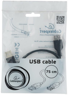 Кабель Cablexpert USB 2.0 0.75 м Black (CC-USB2-AMAF-75CM/300-BK) - зображення 3
