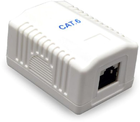 Розетка однопортова з екраном Cablexpert RJ-45, 6 cat, зовнішня (NCAC-1F6-01) - зображення 1