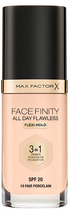 Тональна основа для обличчя Max Factor Facefinity All Day Flawless 3w1 10 Fair Porcelain SPF20 30 ml (3614227923201) - зображення 1