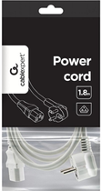Kabel zasilający Cablexpert CEE7/17-C13 VDE 1.8 m Biały (PC-186W-VDE) - obraz 4