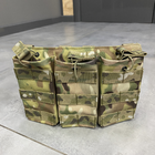 Армейский подсумок на 3 магазина, WINTAC, сумка на 3 магазина для АК, Мультикам, Cordura 1000D - изображение 8