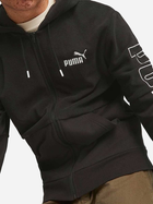 Толстовка на блискавці чоловіча Puma Power Winterized Full-Zip Hoodie Fl 67591401 L Чорна з принтом (4099683851449) - зображення 3