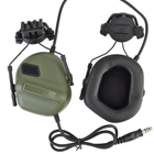 Тактичні навушники з мікрофоном з активним шумоподавленням на шолом типу FAST кріплення в комплекті - зображення 4