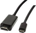 Kabel Logilink USB 3.2 Gen 1x1 USB Type-C – HDMI 2.0 3 m Black (4052792050356) - obraz 1