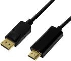 Kabel Logilink DisplayPort 1.2 – HDMI 1.4 5 m Black (4052792052312) - obraz 1