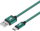 Kabel TB USB Type-A – USB Type-C 1.5 m Green (5902002075107) - obraz 1