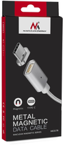 Kabel Maclean Magnetic USB Type-C 1 m Silver (5902211108320) - obraz 3