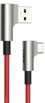 Kabel Aukey USB Type-A – USB Type-C 60W 2 m Red (5902666662057) - obraz 1
