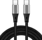 Kabel iBOX USB Type-C – USB Type-C 1 m Black (5903968680626) - obraz 1