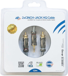 Kabel AB HQ 2 x Cinch – Jack 3.5 mm 1.5 m Black (8588005998369) - obraz 1