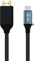 Kabel I-tec USB Type-C – HDMI 4K 60 Hz 1.5 m Black (8595611702648) - obraz 1