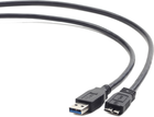 Kabel Cablexpert micro-USB-B – USB Type-A 3.0 1.8 m Black (8716309068703) - obraz 1