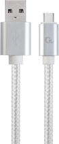 Kabel Gembird USB Type-A – USB Type-C 1.8 m Silver (8716309100762) - obraz 1