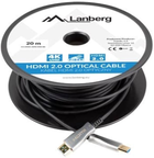 Kabel Lanberg HDMI – HDMI v2.0 20 m Black (5901969429817) - obraz 1