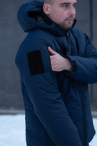 Куртка мужская зимняя ДСНС Thermo-Loft с липучками под шевроны темно-синий M - изображение 5