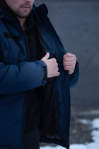 Куртка мужская зимняя ДСНС Thermo-Loft с липучками под шевроны темно-синий - изображение 7