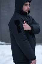 Мужская зимняя куртка Thermo-Loft полиция с липучками под шевроны черная M - изображение 4